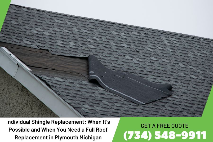 Individual Shingle Replacement: When It's Possible and When You Need a Full Roof Replacement in Plymouth Michigan